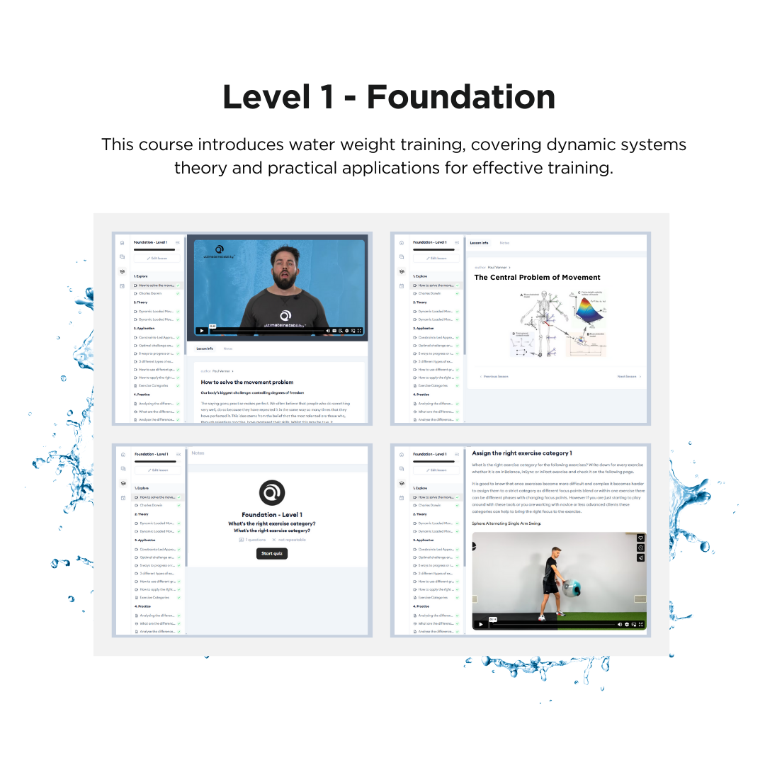 E-Learning - Level 1 Foundations of Water Weight Training